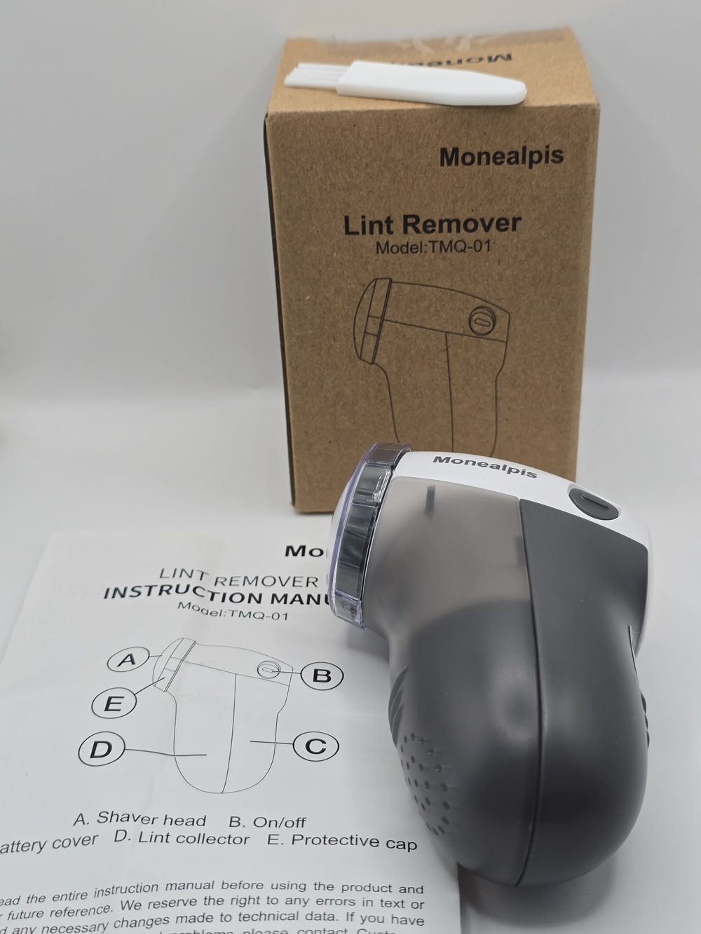 NWT - Monealpis Lint Remover in White & Dark Gray